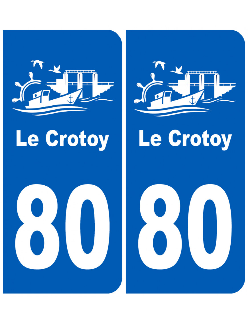 immatriculation 80 Le Crotoy - Sticker/autocollant