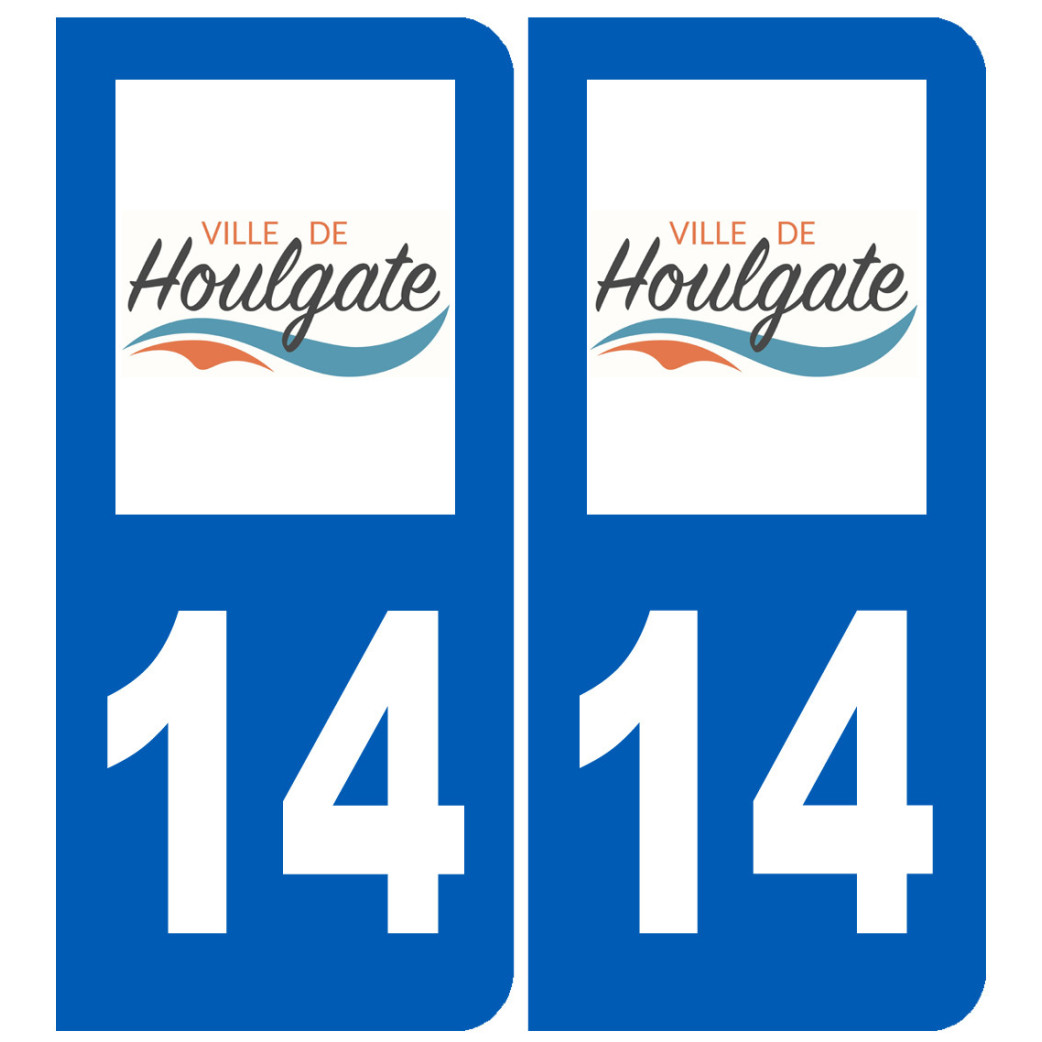immatriculation 14 Houlgate - Sticker/autocollant
