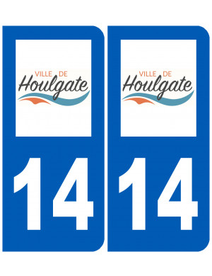 immatriculation 14 Houlgate - Sticker/autocollant