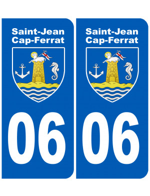 immatriculation 06 Saint-Jean-Cap-Ferrat - Sticker/autocollant
