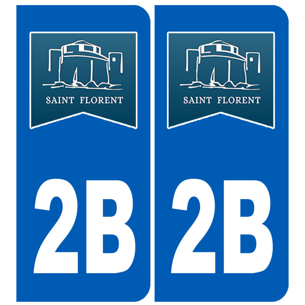 immatriculation 2B Saint-Florent - Sticker/autocollant