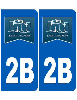 immatriculation 2B Saint-Florent - Sticker/autocollant