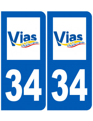 immatriculation 34 Vias - Sticker/autocollant