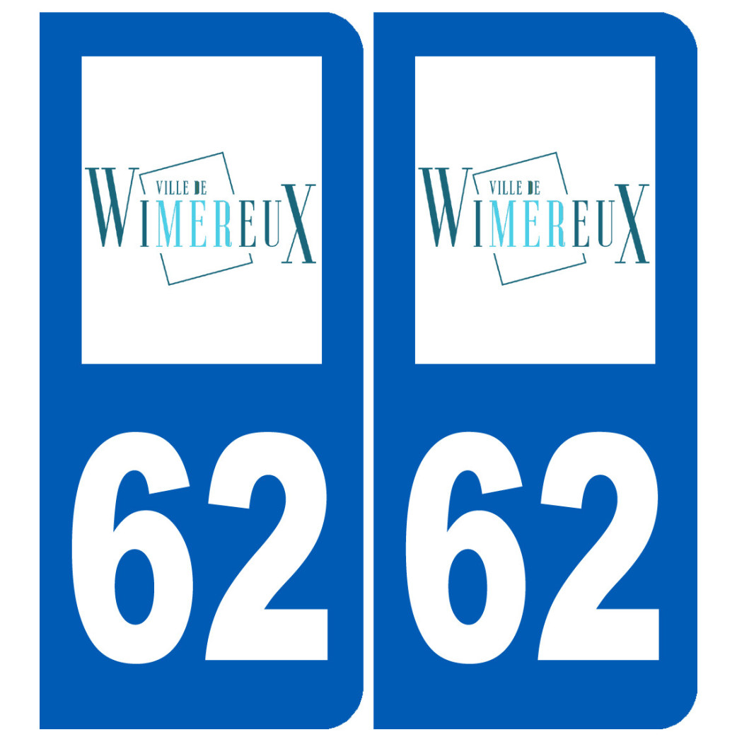 immatriculation 62 Wimereux - Sticker/autocollant