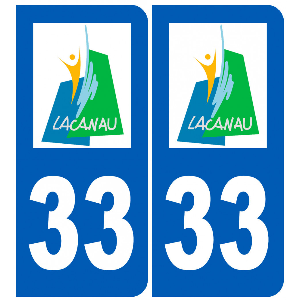 immatriculation 33 Lacanau - Sticker/autocollant