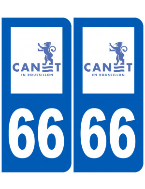 immatriculation 66 Canet-en-Roussillon - Sticker/autocollant