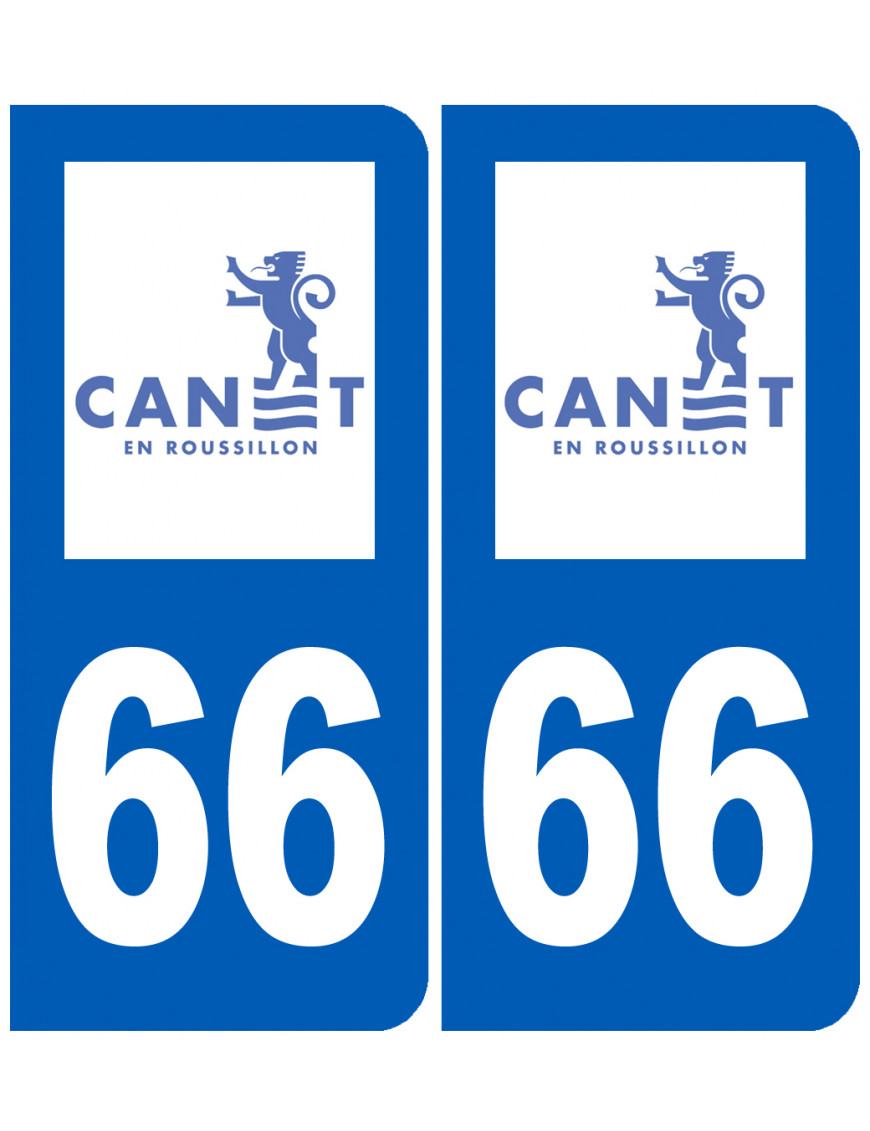 immatriculation 66 Canet-en-Roussillon - Sticker/autocollant