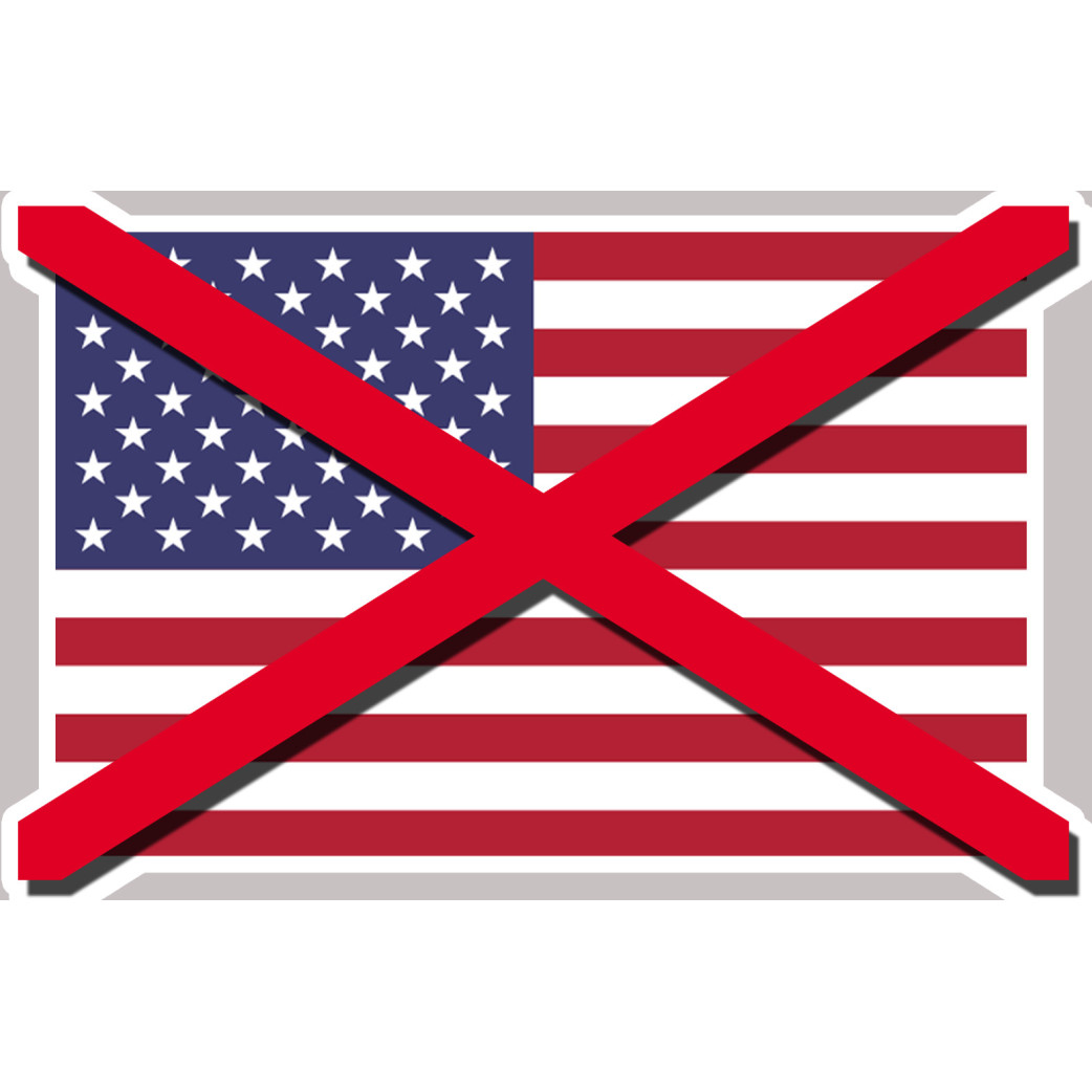 anti USA (15x10cm) - Sticker/autocollant