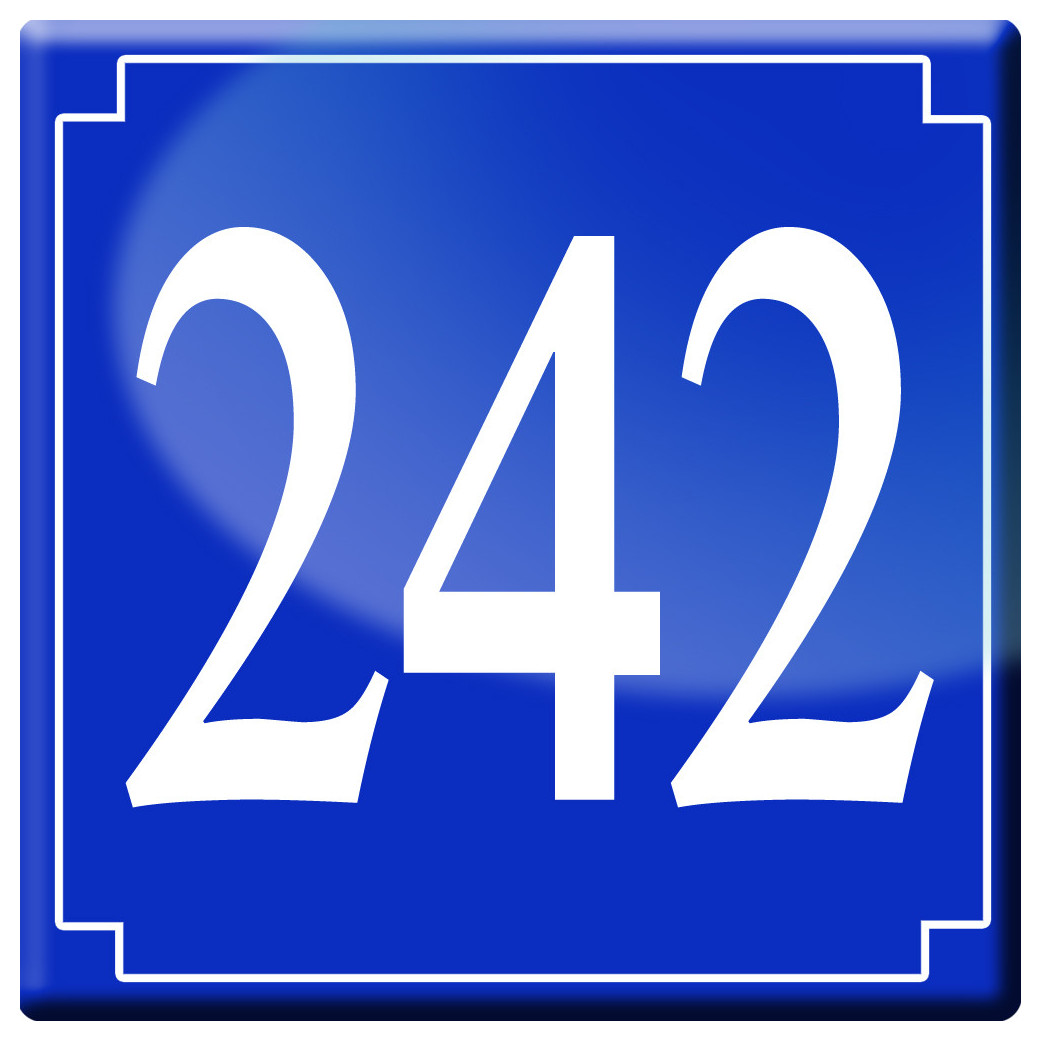 numéroderue242 - classique 10x10cm - Sticker/autocollant