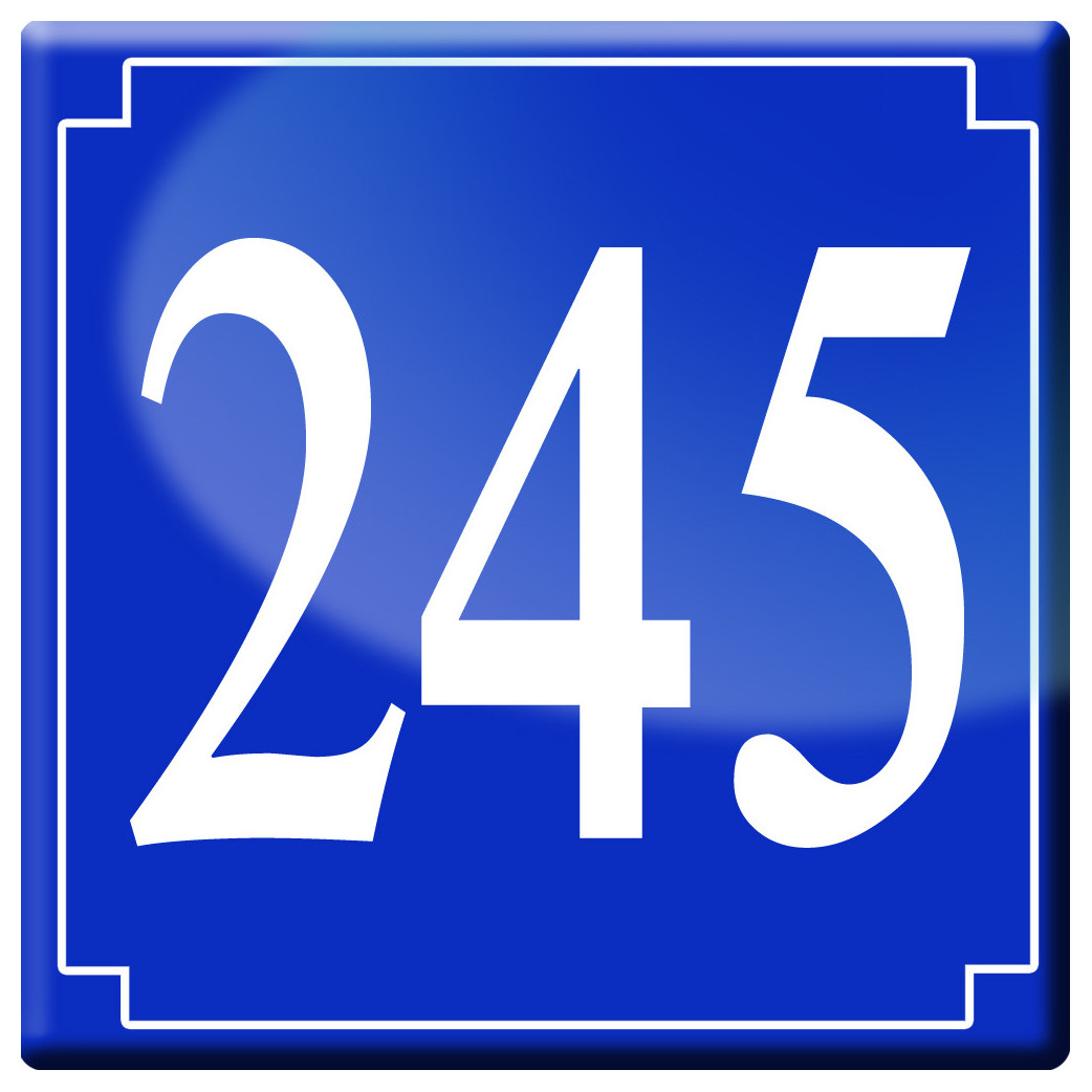 numéroderue245 - classique 10x10cm - Sticker/autocollant