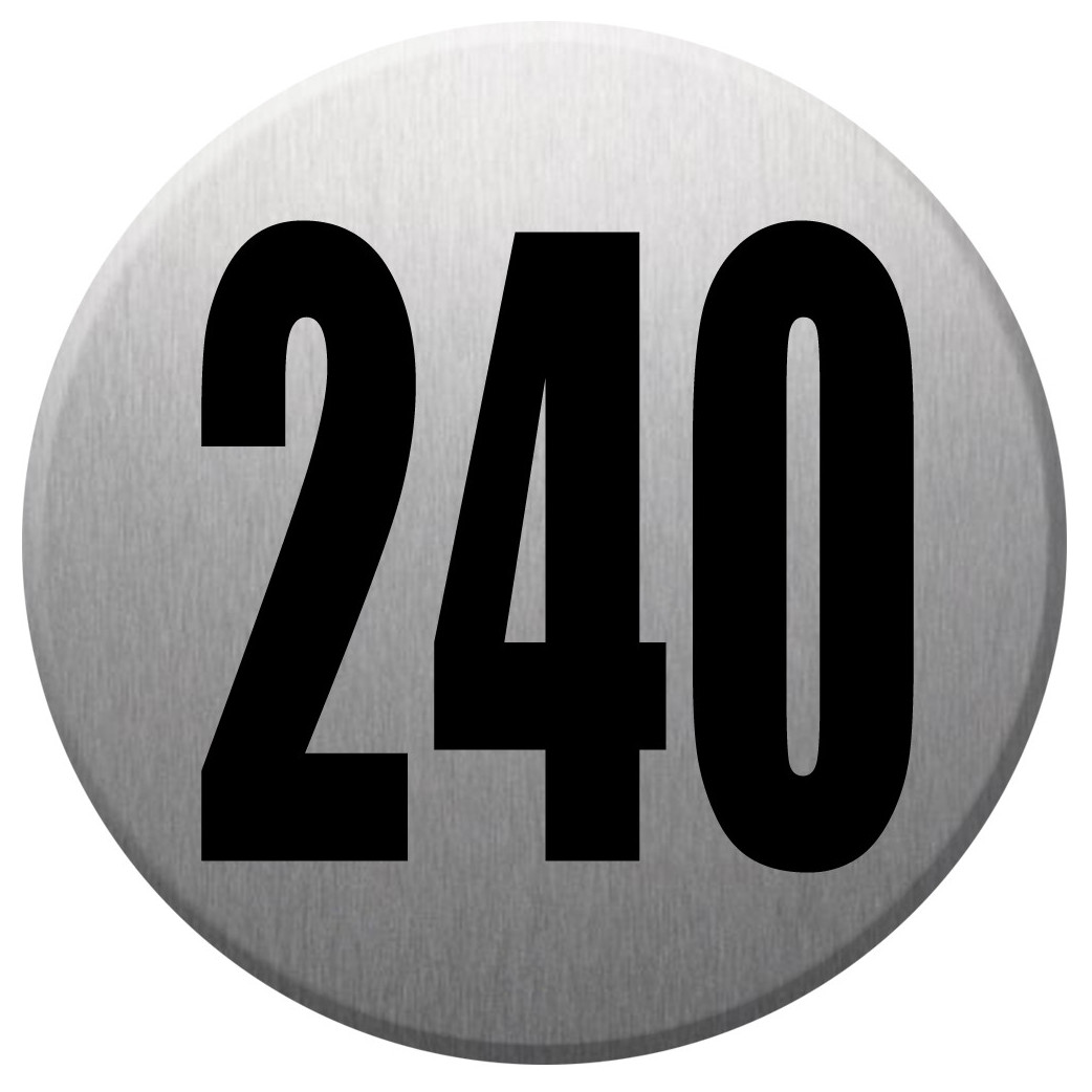 numéroderue240 - gris brossé 10x10cm - Sticker/autocollant