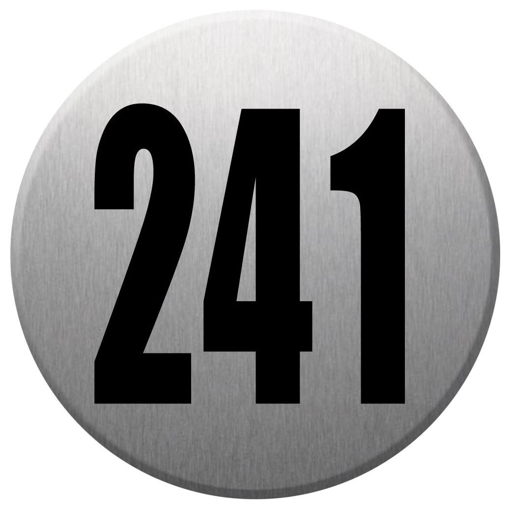 numéroderue241 - gris brossé 10x10cm - Sticker/autocollant