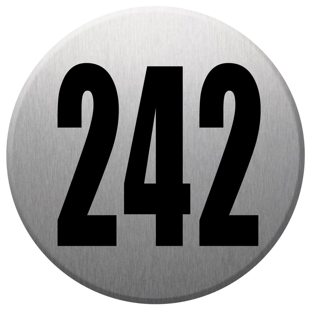 numéroderue242 - gris brossé 10x10cm - Sticker/autocollant