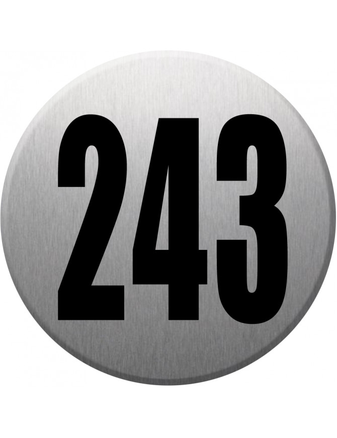 numéroderue243 - gris brossé 10x10cm - Sticker/autocollant numéroderue243 - gris brossé 10x10cm - Sticker/autocollant