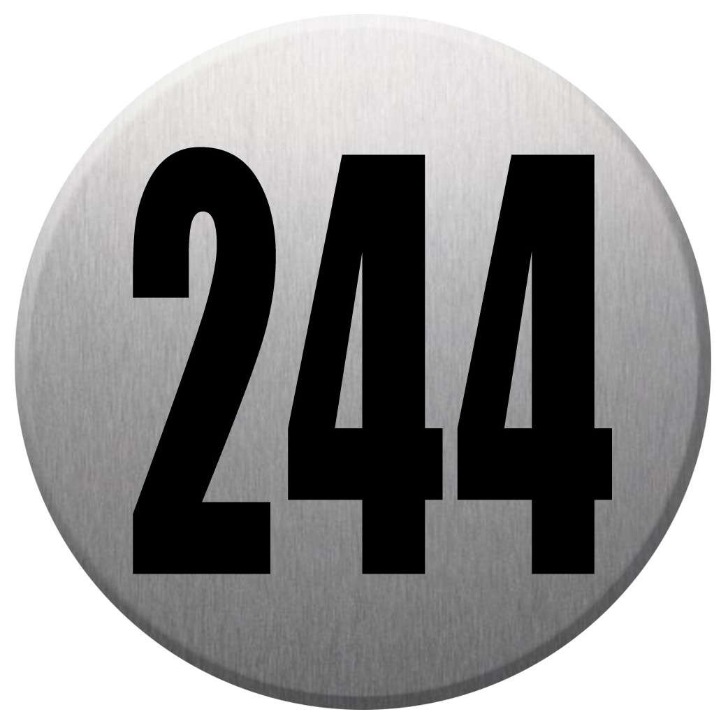 numéroderue244 - gris brossé 10x10cm - Sticker/autocollant