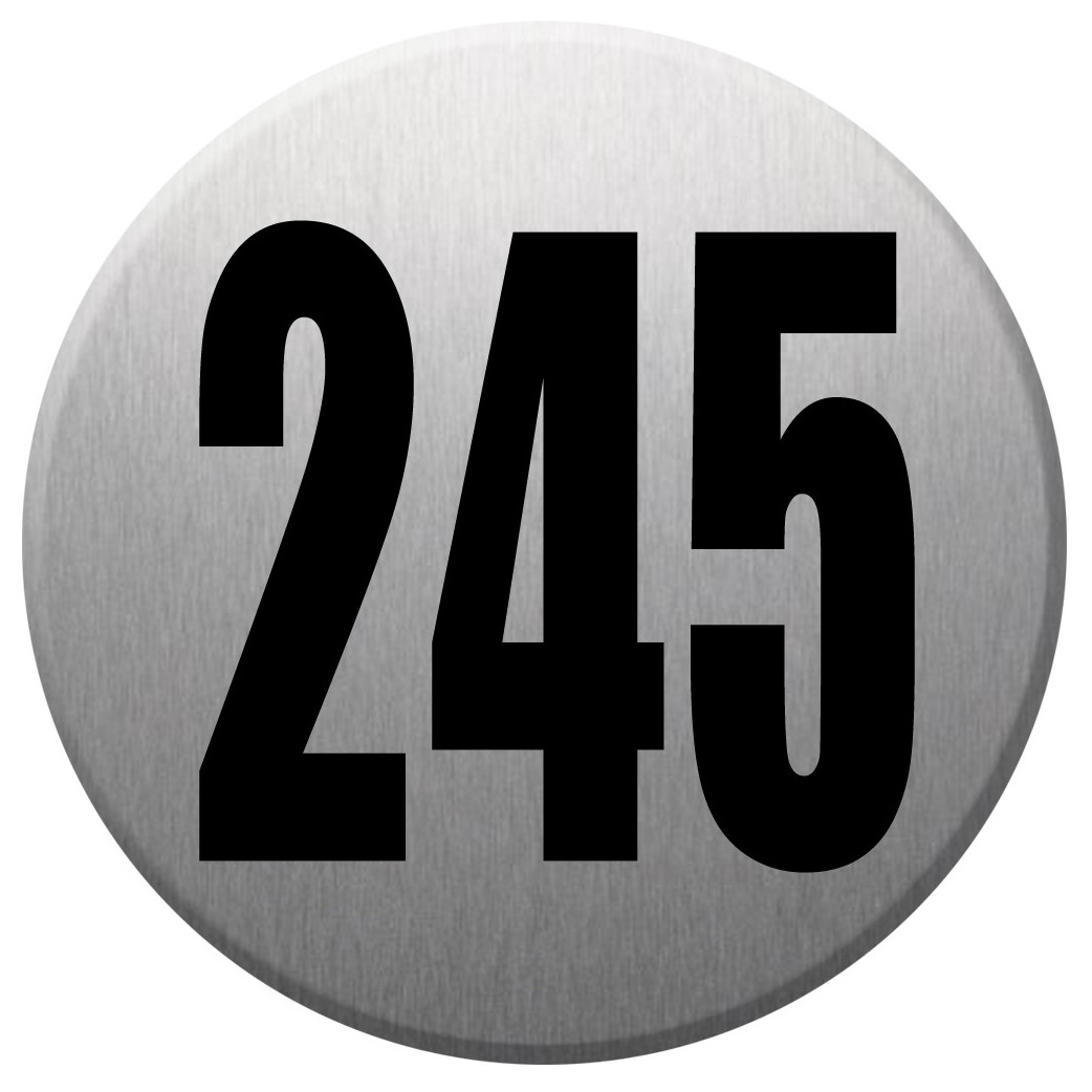 numéroderue245 - gris brossé 10x10cm - Sticker/autocollant