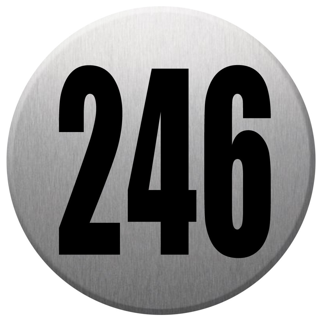 numéroderue246 - gris brossé 10x10cm - Sticker/autocollant