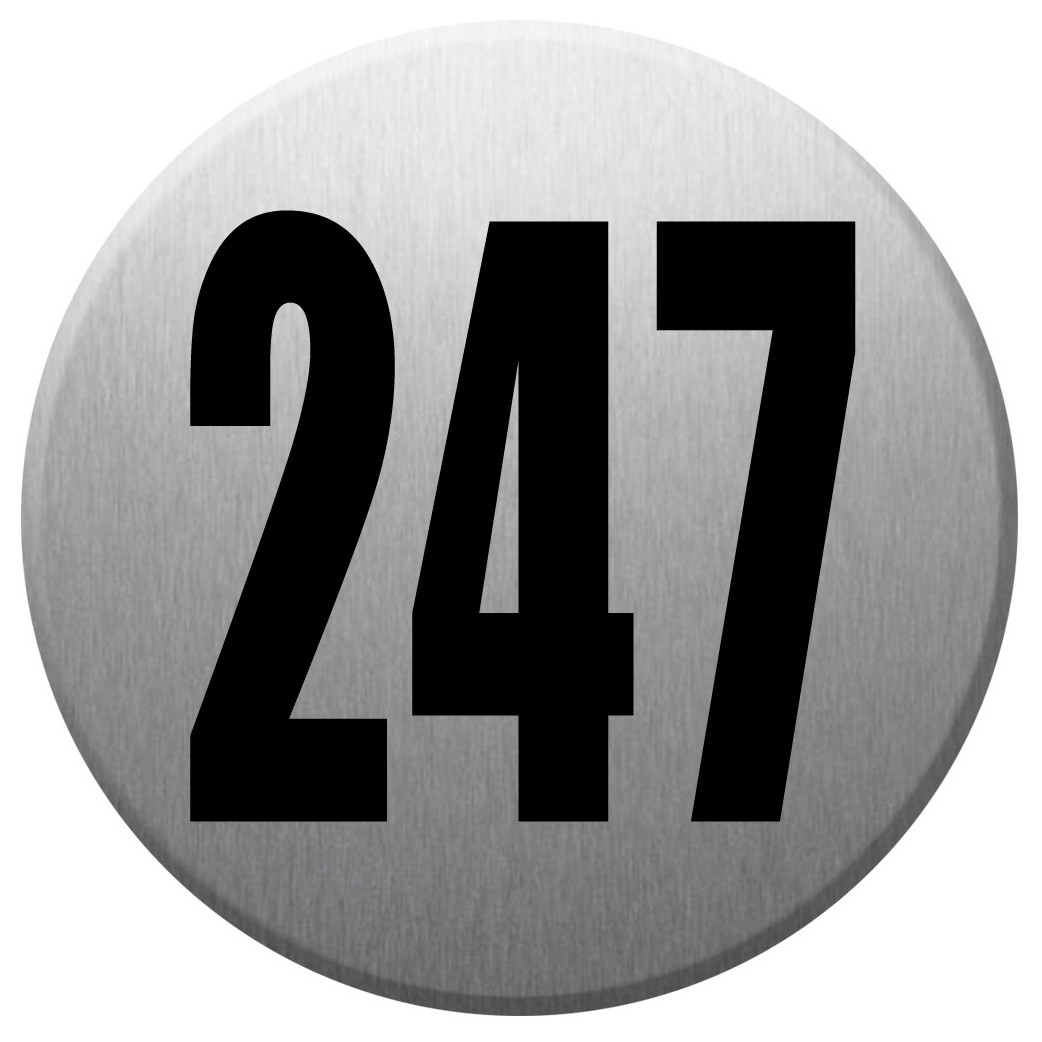 numéroderue247 - gris brossé 10x10cm - Sticker/autocollant