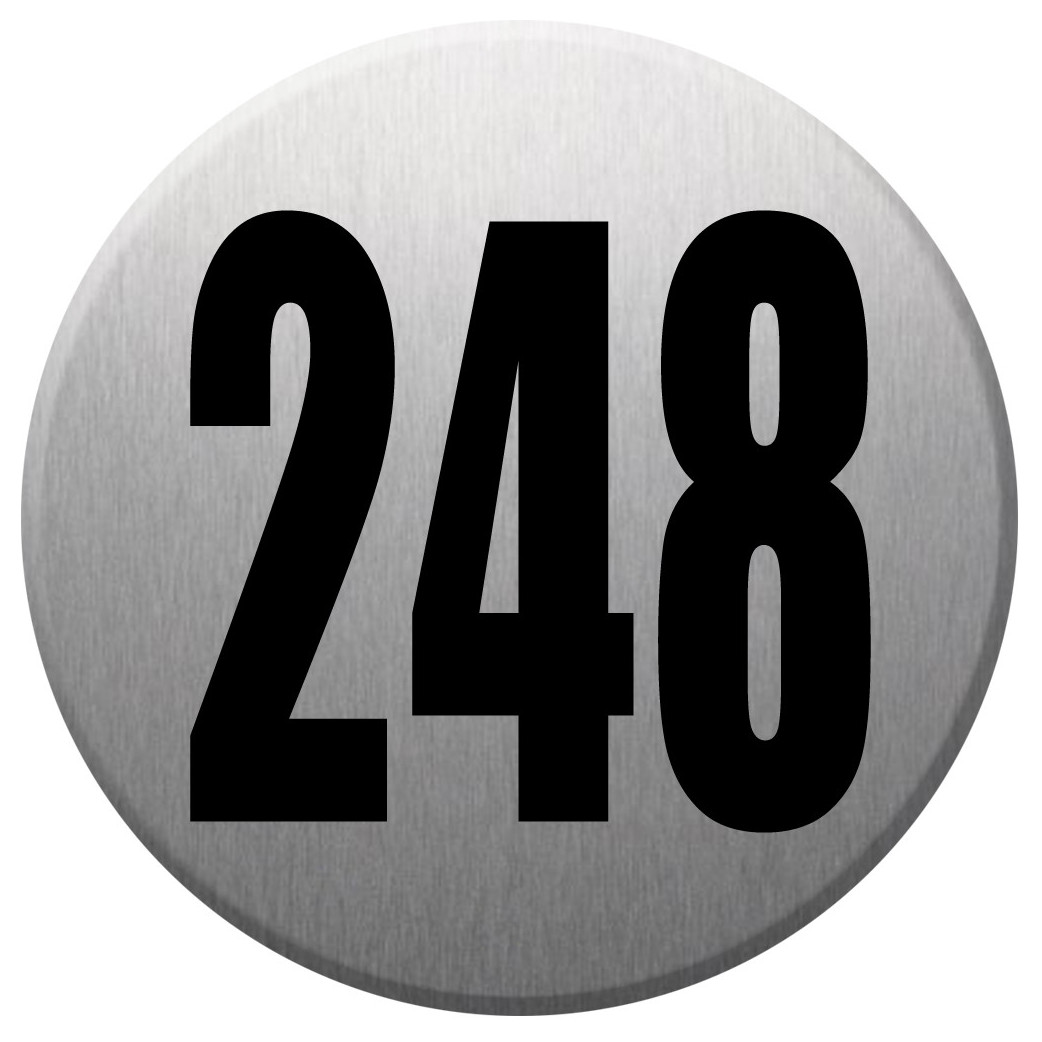 numéroderue248 - gris brossé 10x10cm - Sticker/autocollant