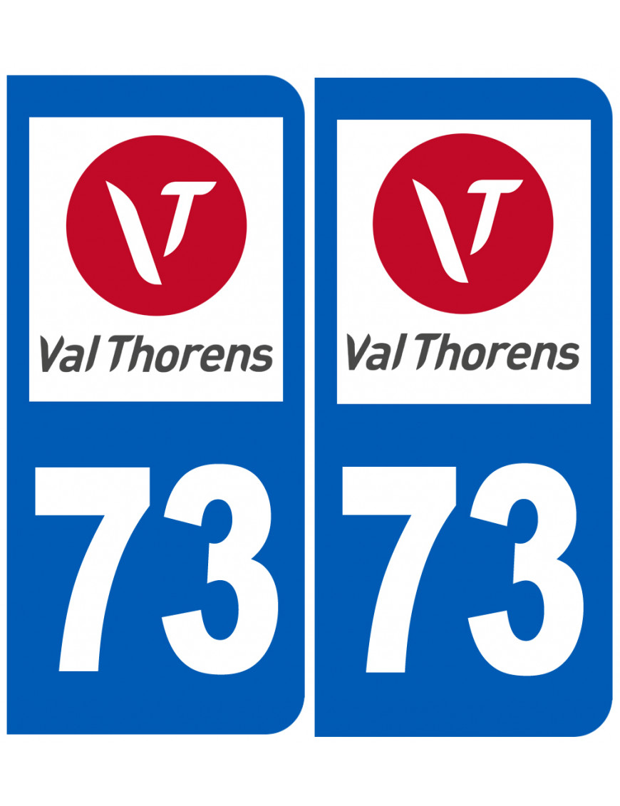 immatriculation 73 Val Thorens - Sticker/autocollant