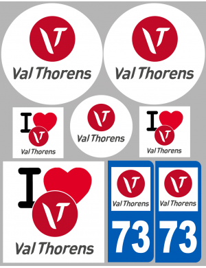 Val Thorens 73 (8 autocollants variés) - Sticker/autocollant