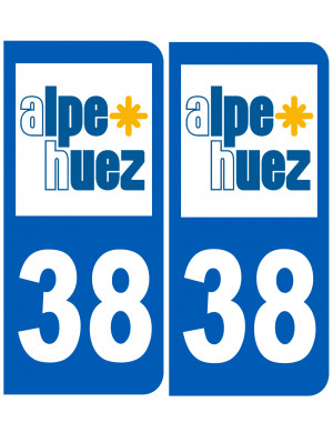 immatriculation Alpe d’Huez 38 - Sticker/autocollant