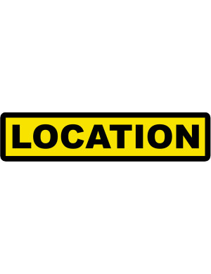 Location fond jaune (30x7cm) - Sticker/autocollant