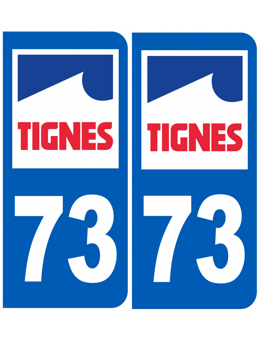 immatriculation 73 Tignes - Sticker/autocollant