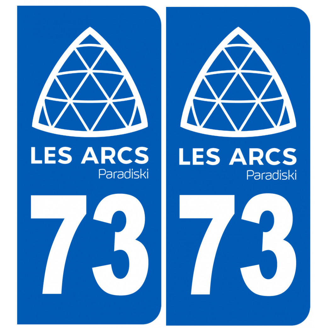 immatriculation 73 Les Arcs - Sticker/autocollant