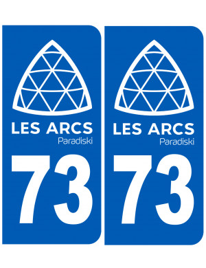 immatriculation 73 Les Arcs - Sticker/autocollant