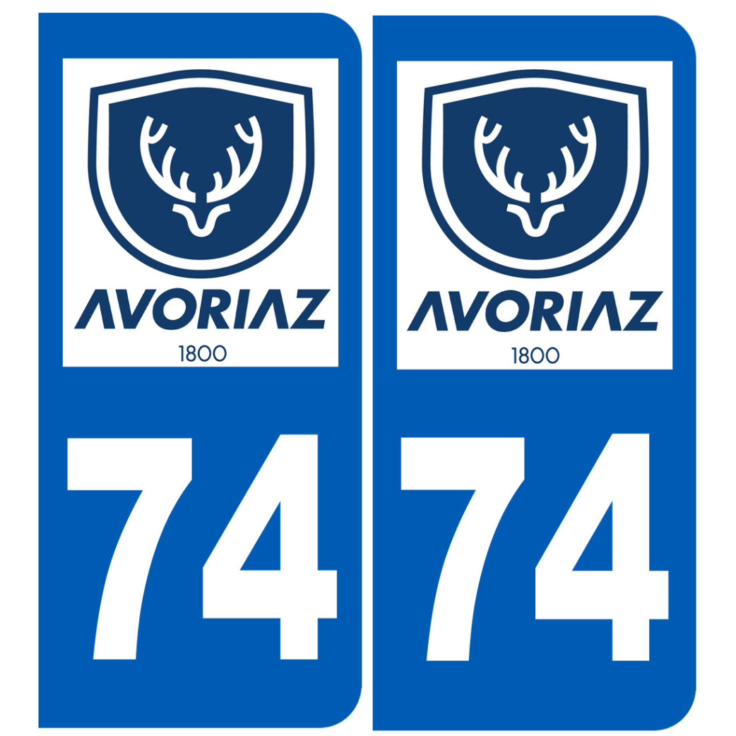 immatriculation 74 Avoriaz - Sticker/autocollant