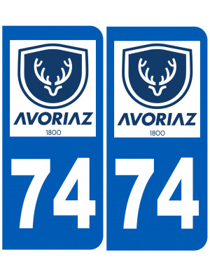immatriculation 74 Avoriaz - Sticker/autocollant