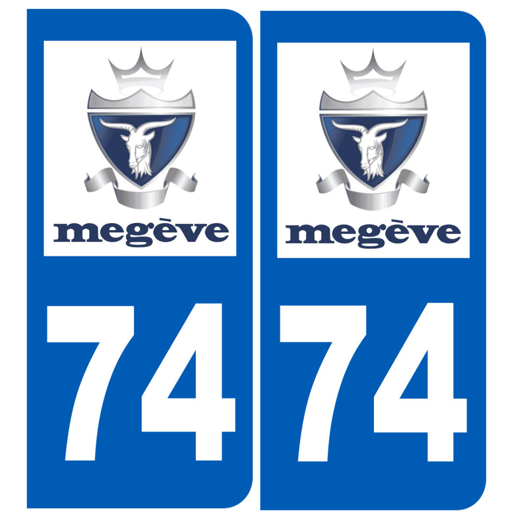 immatriculation 74 Megève - Sticker/autocollant