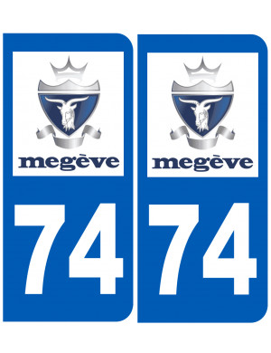 immatriculation 74 Megève - Sticker/autocollant