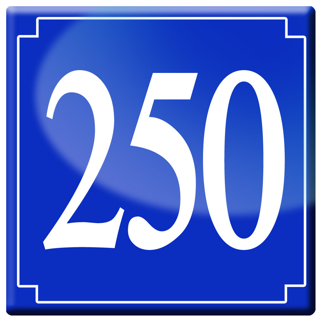 numéroderue250 - classique 10x10cm - Sticker/autocollant