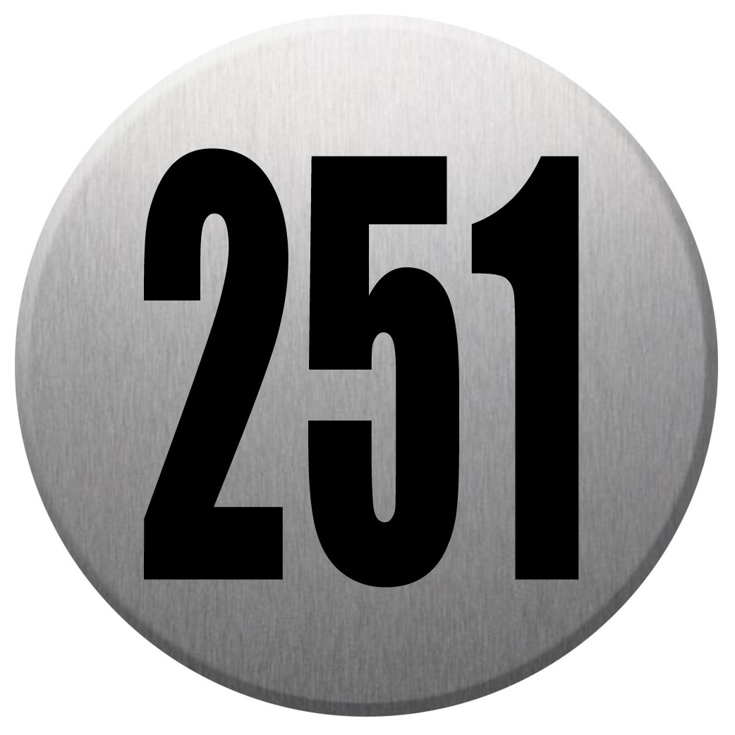 numéroderue251 - gris brossé 10x10cm - Sticker/autocollant