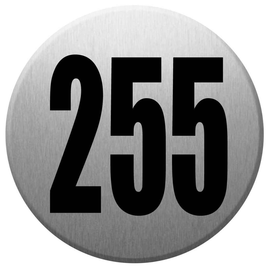 numéroderue255 - gris brossé 10x10cm - Sticker/autocollant