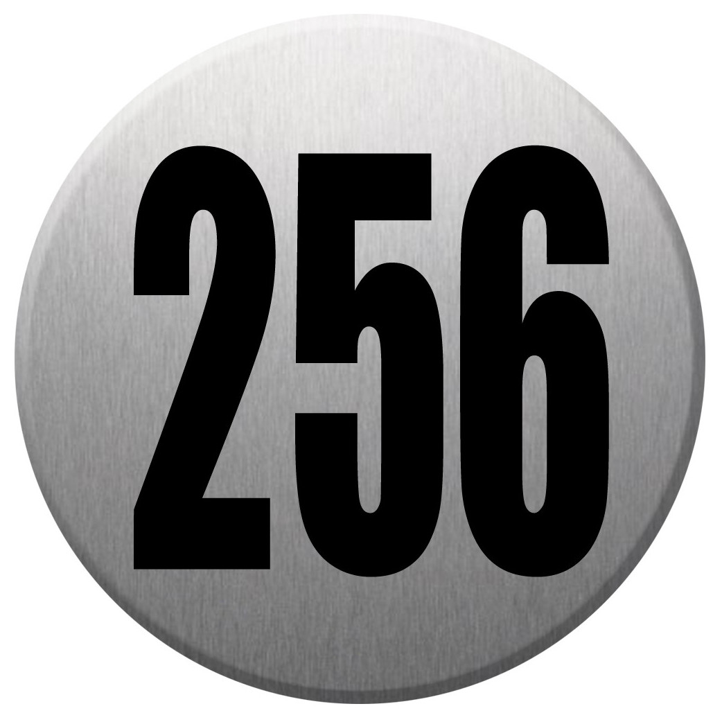 numéroderue256 - gris brossé 10x10cm - Sticker/autocollant