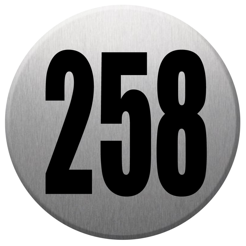 numéroderue258 - gris brossé 10x10cm - Sticker/autocollant