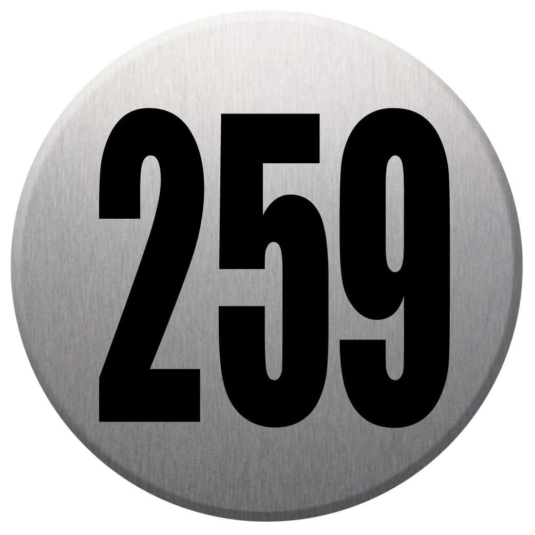 numéroderue259 - gris brossé 10x10cm - Sticker/autocollant