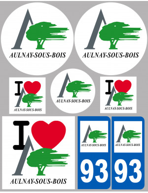 Aulnay-sous-Bois - 8 autocollants variés - Sticker/autocollant