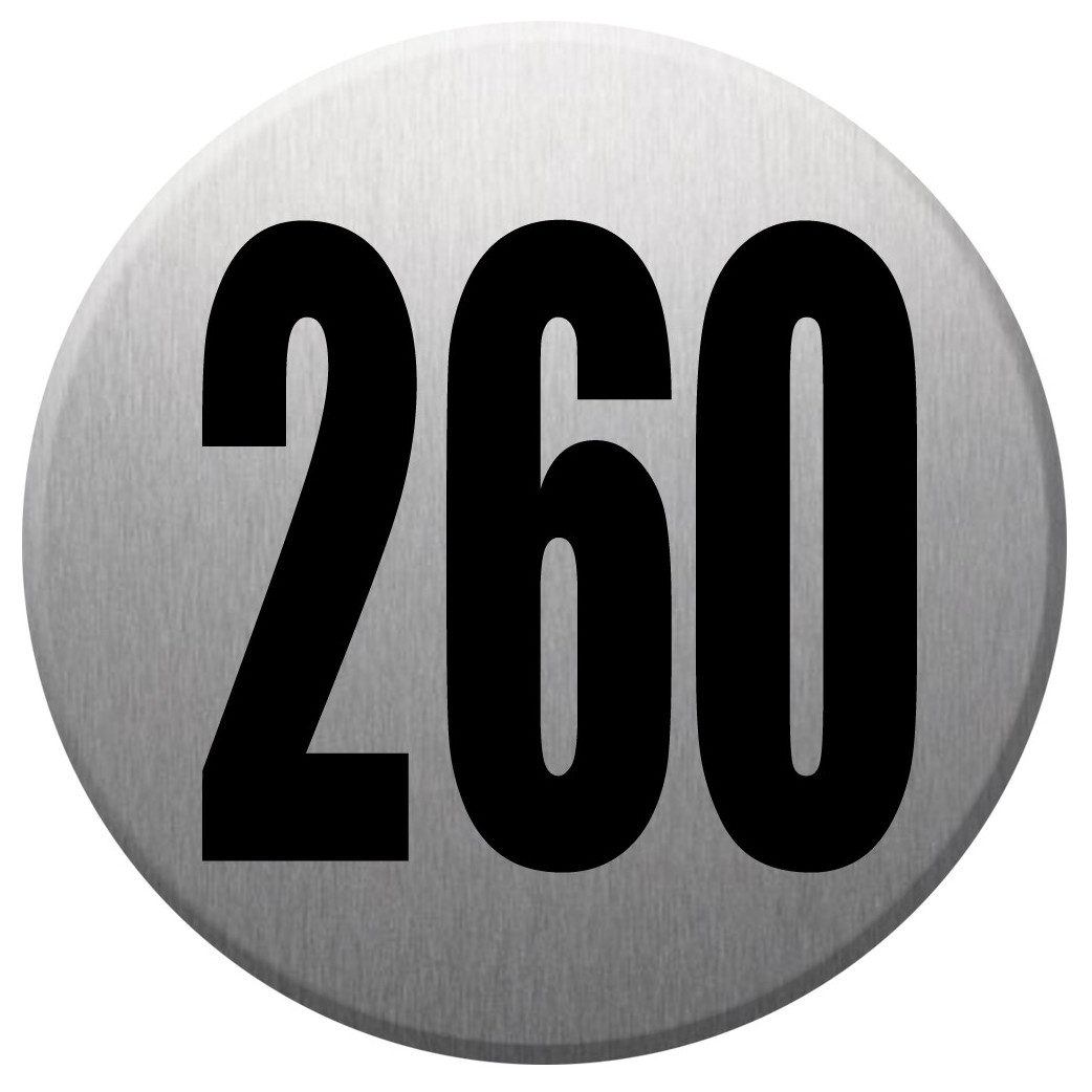 numéroderue260 - gris brossé 10x10cm - Sticker/autocollant