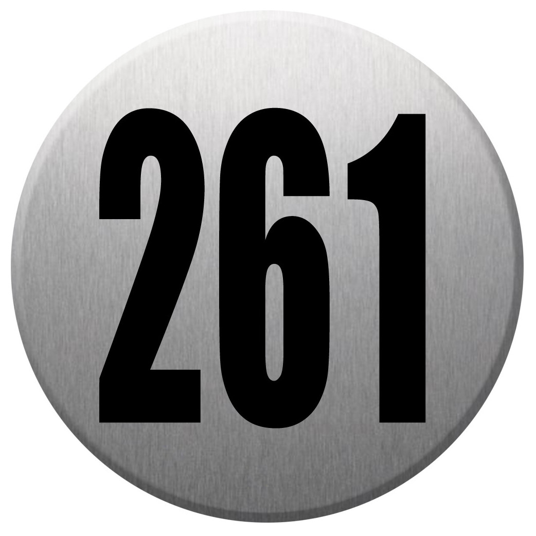 numéroderue261 - gris brossé 10x10cm - Sticker/autocollant