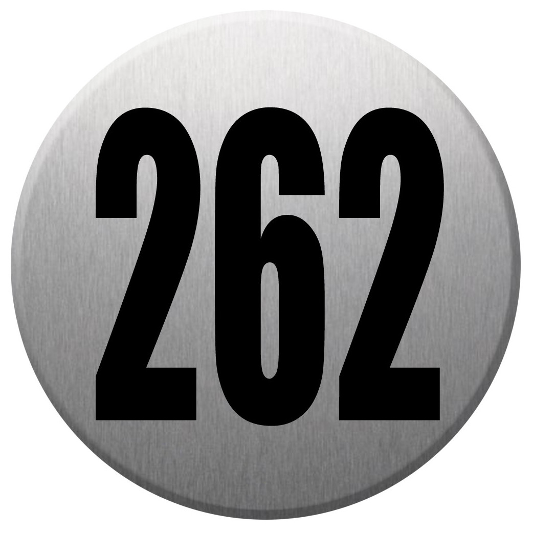 numéroderue262 - gris brossé 10x10cm - Sticker/autocollant