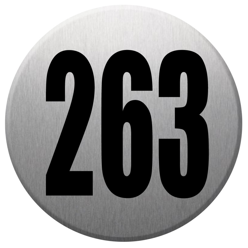 numéroderue263 - gris brossé 10x10cm - Sticker/autocollant