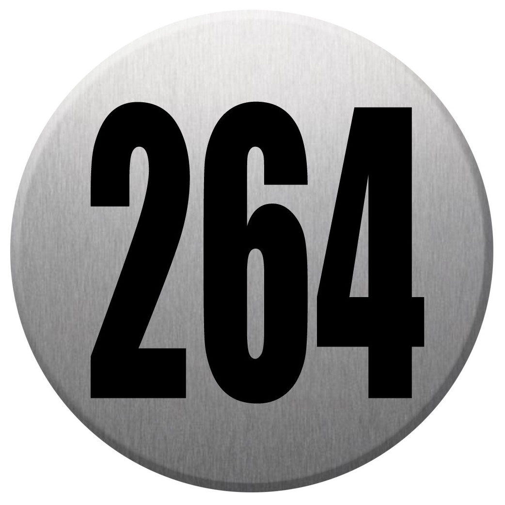 numéroderue264 - gris brossé 10x10cm - Sticker/autocollant