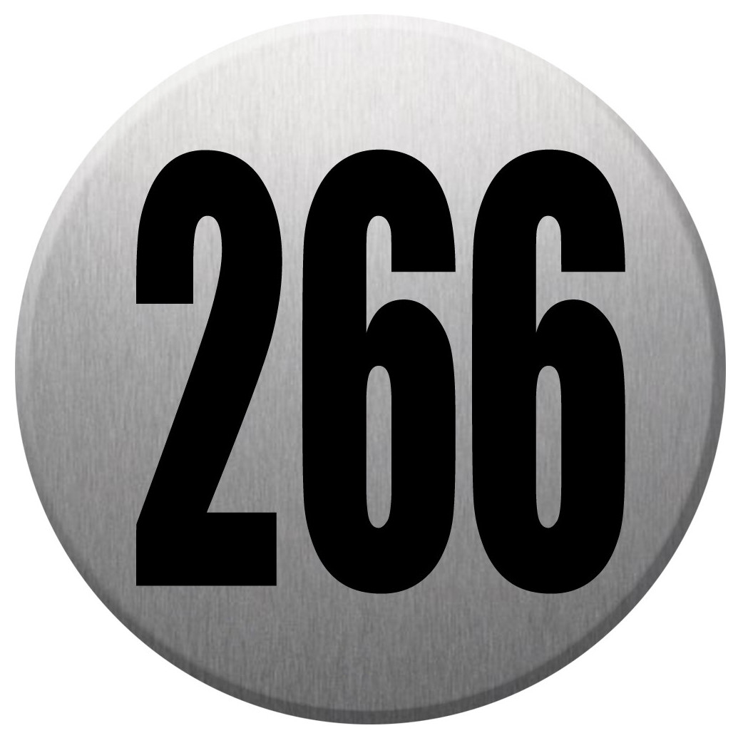 numéroderue266 - gris brossé 10x10cm - Sticker/autocollant