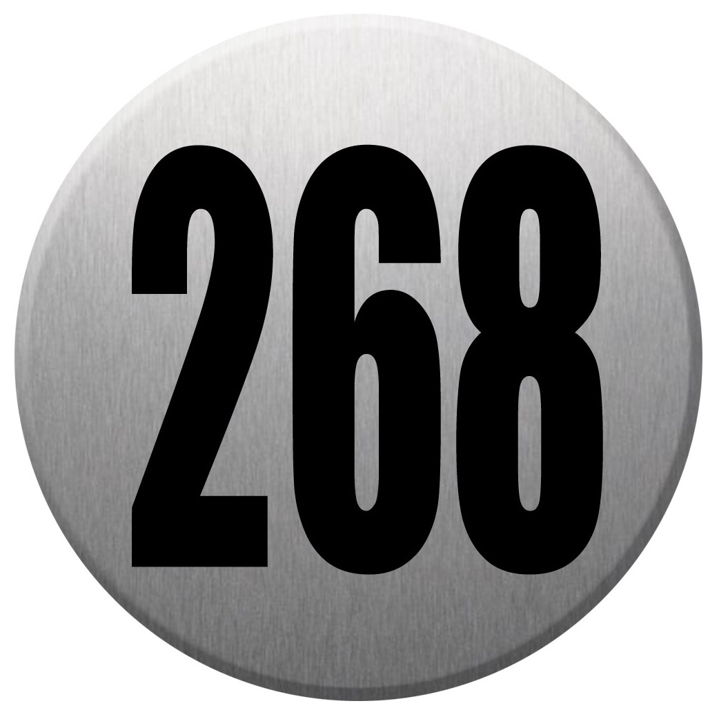 numéroderue268 - gris brossé 10x10cm - Sticker/autocollant