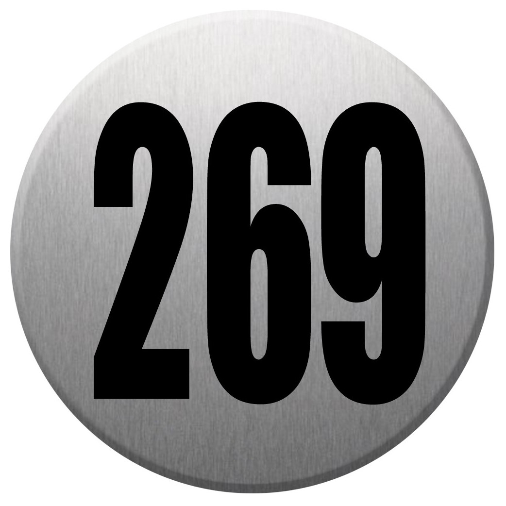 numéroderue269 - gris brossé 10x10cm - Sticker/autocollant