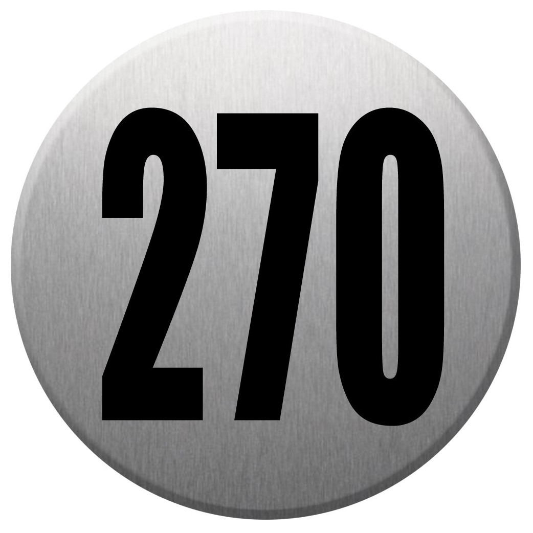 numéroderue270 - gris brossé 10x10cm - Sticker/autocollant